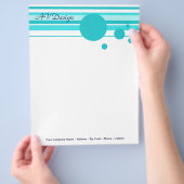 Stripes in blauwe brochure (Hand)