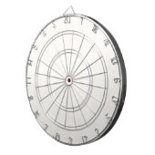 Stripes in pasta Tan en beige Dartbord (Voorkant Rechts)