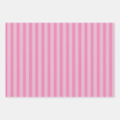 Stripes in roze set van 3  inpakpapier vel (Voorkant 2)