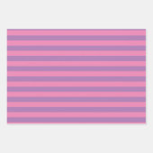 Stripes in roze set van 3  inpakpapier vel (Voorkant)
