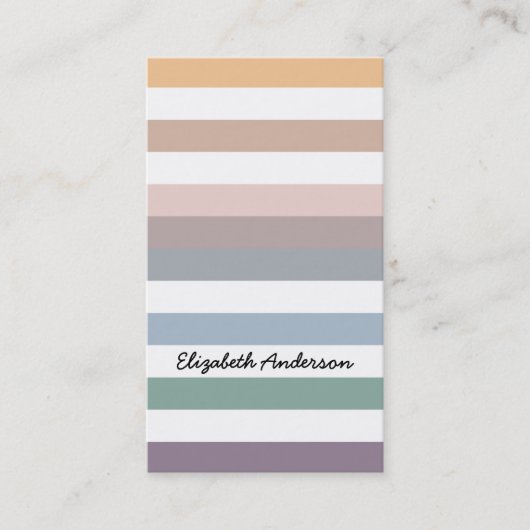 Stripes in thermische Herfst natuurlijke buikkleur Visitekaartje (Voorkant)