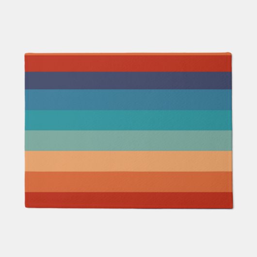 Stripes kleuren oude stijl kleurrijke geometrisch deurmat (Voorkant)