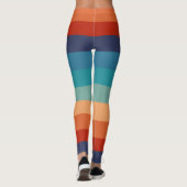 Stripes  kleuren oude stijl kleurrijke geometrisch leggings (Achterkant)