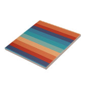 Stripes kleuren oude stijl kleurrijke geometrisch tegeltje (Zijkant)