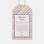 Stripes Leraar Mentor Waardering Dank u Cadeaulabel (Voorkant)
