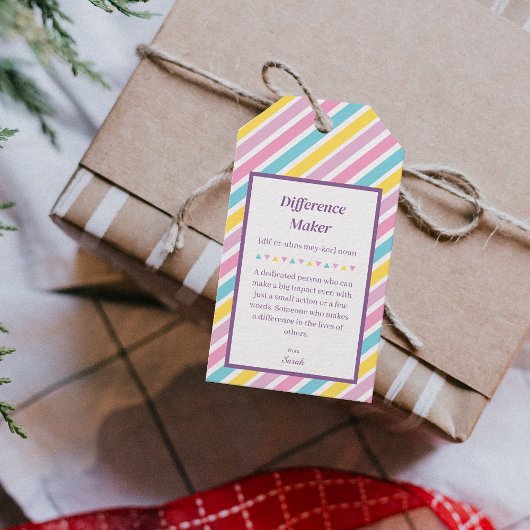 Stripes Leraar Mentor Waardering Dank u Cadeaulabel