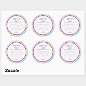 Stripes Leraar Mentor Waardering Dank u Ronde Sticker (Vel)