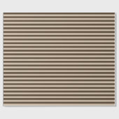 Stripes - Licht bruin en donkerbruin Cadeaupapier (Vlak)