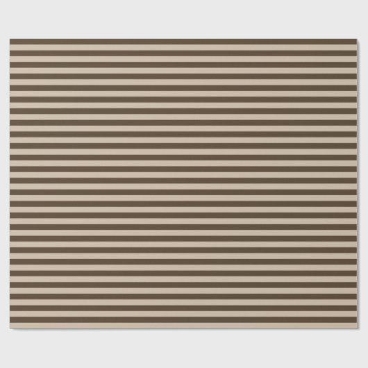 Stripes - Licht bruin en donkerbruin Cadeaupapier (Vlak)