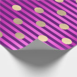 Stripes Line Fuchsia Pink Paarse Polka Dots Gold Cadeaupapier<br><div class="desc">Splash van Colors Glam en Chic Geometric Wrapping Paper Kan een prachtig decor zijn voor veel evenementen zoals bruiloft,  verjaardag,  verjaardag,  afstuderen,  nieuw huis,  zakelijk,  vrijgezellenfeest,  enz. florenceK-ontwerp</div>