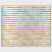 Stripes Lines Gray Silver Sepia Gold Honey Metal Cadeaupapier (Vlak)
