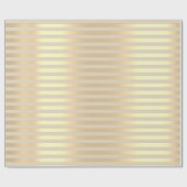 Stripes Lines Minimal Champaigne Gold Ivory Creamy Cadeaupapier (Vlak)