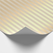 Stripes Lines Minimal Champaigne Gold Ivory Creamy Cadeaupapier (Hoek)