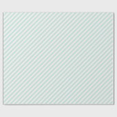 Stripes Lines Mint Green Pastel White Delicate Cadeaupapier (Vlak)