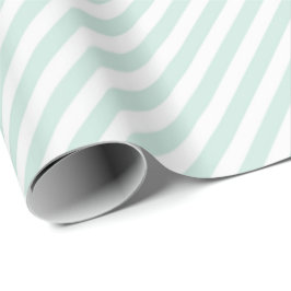 Stripes Lines Mint Green Pastel White Delicate Cadeaupapier