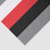 Stripes Lines Pattern Red Black Grey White Tissuepapier (Detail)