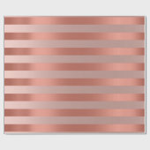 Stripes Lines Roos Gold Blush Minimal Metallic Lux Cadeaupapier (Vlak)