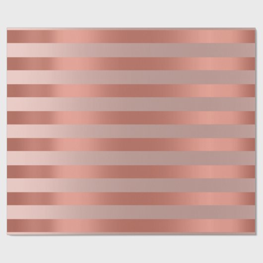 Stripes Lines Roos Gold Blush Minimal Metallic Lux Cadeaupapier (Vlak)