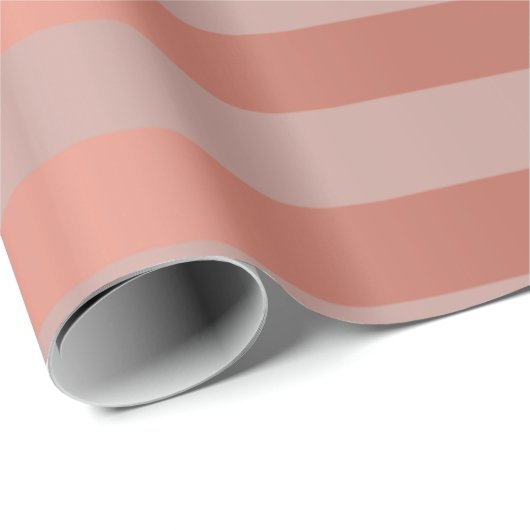 Stripes Lines Roos Gold Blush Minimal Metallic Lux Cadeaupapier (Rol Hoek)