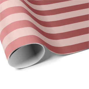Stripes Lines Roos Goud Bourgogne Maroon Metal Cadeaupapier