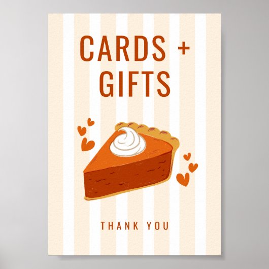 Stripes Little Cutie Pie Kaarten & Cadeaus Tafelte Poster (Voorkant)