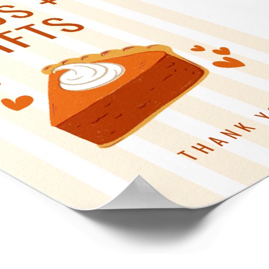 Stripes Little Cutie Pie Kaarten & Cadeaus Tafelte Poster (Hoek)