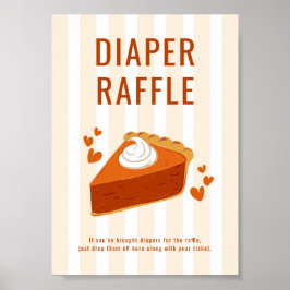 Stripes Little Cutie Pie Luier Raffle Tafel Teken Poster