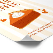 Stripes Little Cutie Pie Luier Raffle Tafel Teken Poster (Hoek)