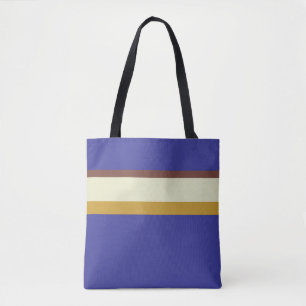 Stripes maken natuurlijk bruine groene ochre op ko tote bag