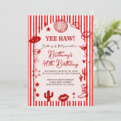 Stripes Martini Disco Ball Any Age Birthday Kaart (Staand voorkant)