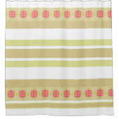 Stripes met een afdichtingsmoes in Roos Douchegordijn (Voorkant)