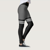 Stripes met hoge sockets, zwart leggings (Rechts)