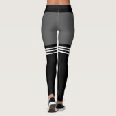 Stripes met hoge sockets, zwart leggings (Achterkant)