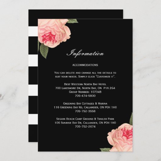 Stripes met koraalbonen — Kaarten (Voorkant / Achterkant)