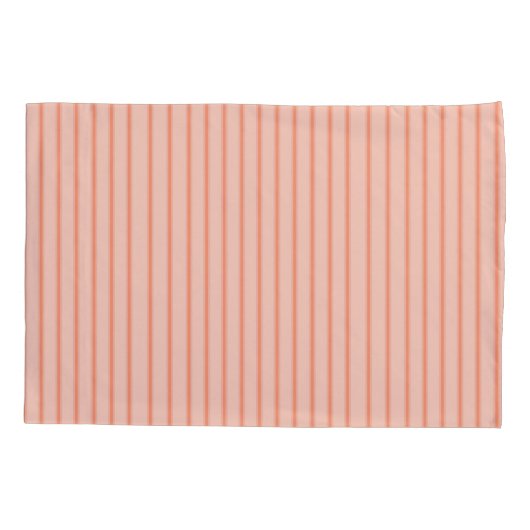 Stripes Modern Coral Peach Minimalist Elegance Kussensloop (Achterkant)