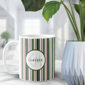  stripes Modern Groen Monogram Koffiemok