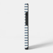 Stripes Modern Indigo Minimalist Elegance iPhone Hoesje (Linkerkant)