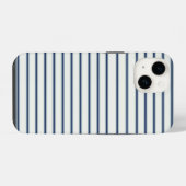Stripes Modern Indigo Minimalist Elegance iPhone Hoesje (Achterkant horizontaal)