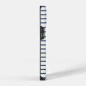 Stripes Modern Indigo Minimalist Elegance iPhone Hoesje (Rechterkant)
