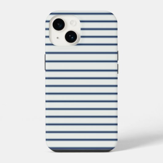 Stripes Modern Indigo Minimalist Elegance iPhone Hoesje (Achterkant)