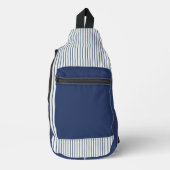 Stripes Modern Indigo Minimalist Elegance Sling Bag (Voorkant)