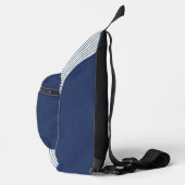 Stripes Modern Indigo Minimalist Elegance Sling Bag (Rechts)