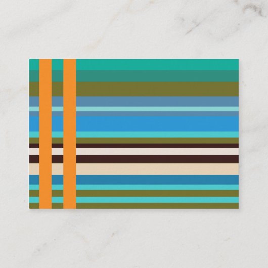 Stripes Modern Professional Business Card Visitekaartje (Achterkant)