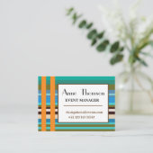 Stripes Modern Professional Business Card Visitekaartje (Staand voorkant)