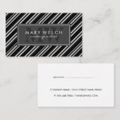 Stripes Monogram (afsprakenkaart) Afsprakenkaartje (Voorkant / Achterkant)