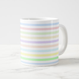 Stripes Multicolor Pastel Jumbo Mok