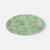  stripes, munt en goud papieren bordje (Gekanteld)