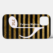 Stripes Music Note gepersonaliseerd Case-Mate iPhone Case (Achterkant (horizontaal))