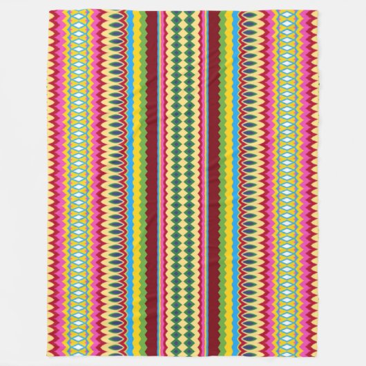 Stripes n Swirls Fleece Deken (Voorkant)