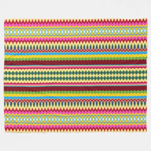 Stripes n Swirls Fleece Deken (Voorkant (Horizontaal))